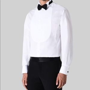 Giorgio Armani tuxedo shirt with black buttons